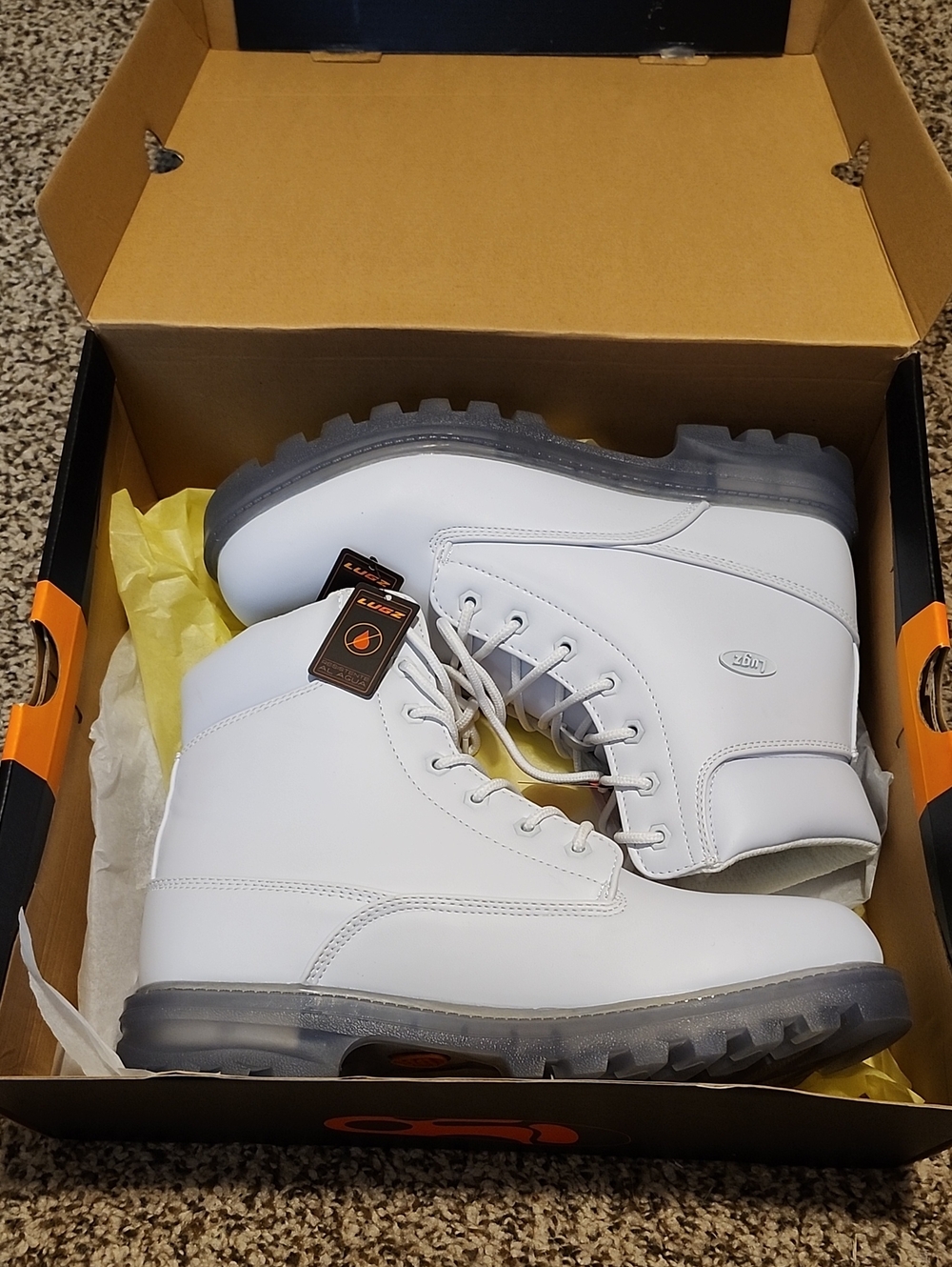 LUGZ White Boots EMPIRE HI XC  size 10.5 D NWT